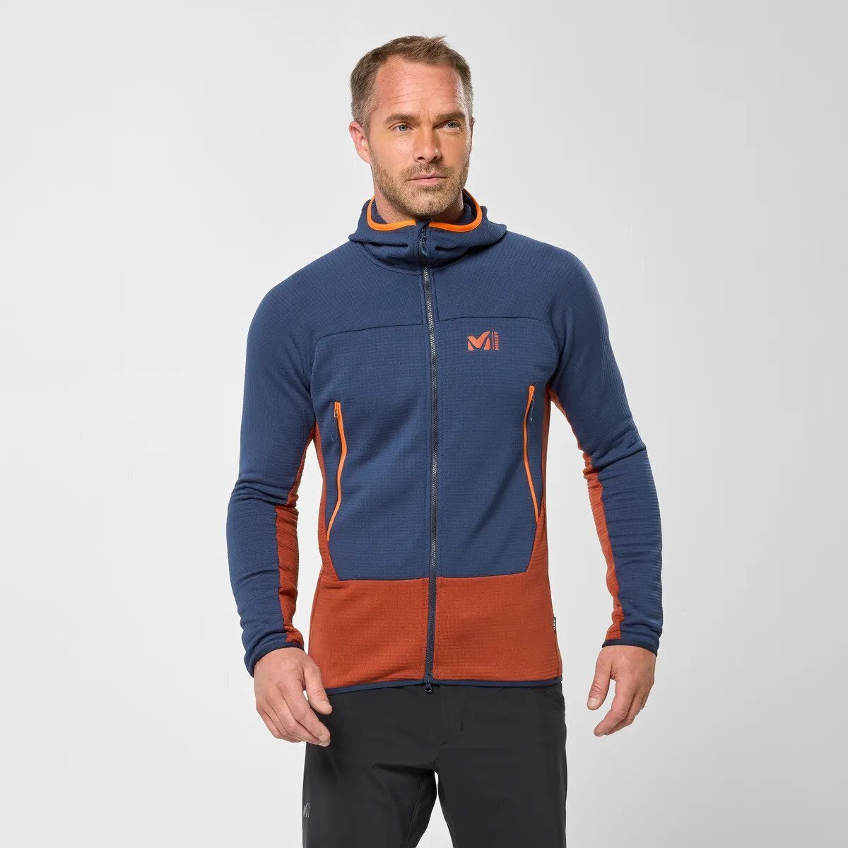 LafumaMillet Ανδρική Ζακέτα Fleece με Κουκούλα Rust/Saphir